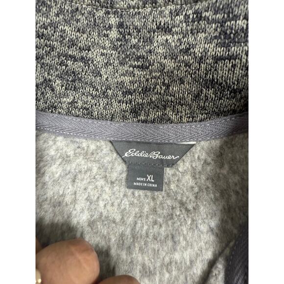 Eddie Bauer Men’s XL Radiator Fleece 1/4 Zip Pullover Heather Gray New With Tags - Picture 4 of 6